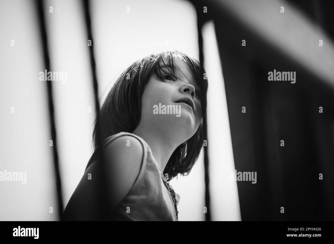 Small girl playing on the playground Stock Photo - Alamy