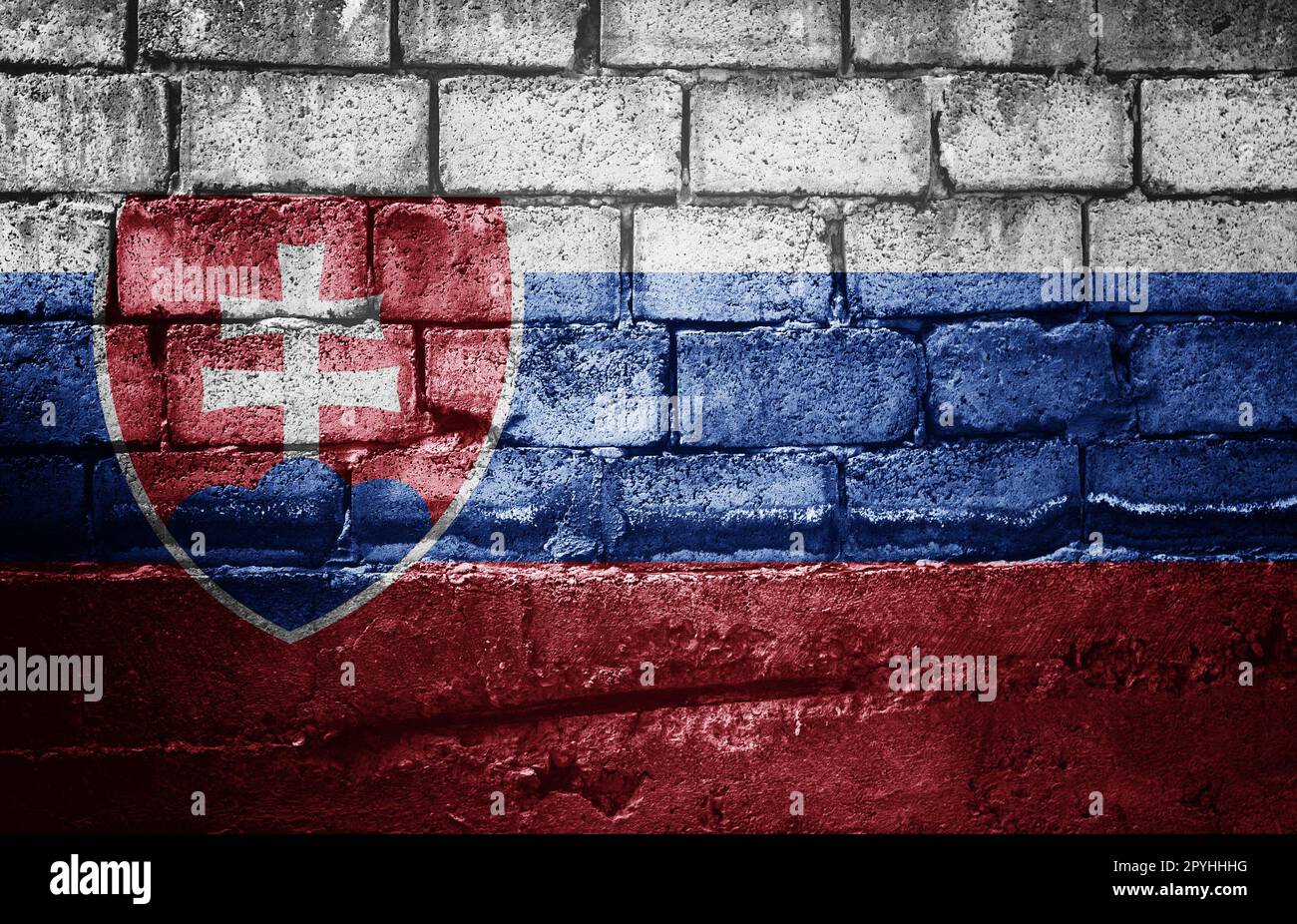 Dark brick wall with the flag Stock Photo - Alamy