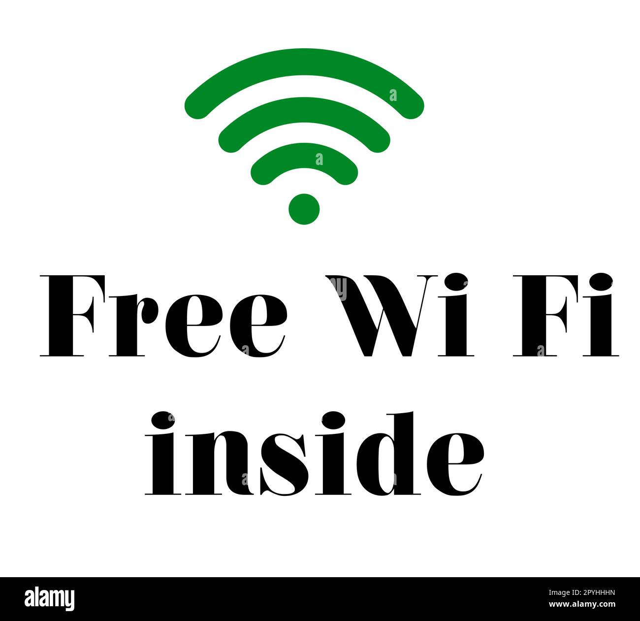 Free wi fi inside text Stock Photo