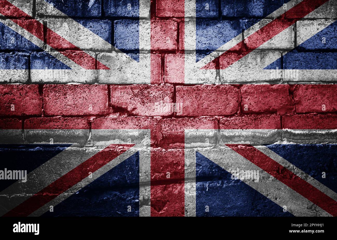 Dark brick wall with the flag Stock Photo - Alamy
