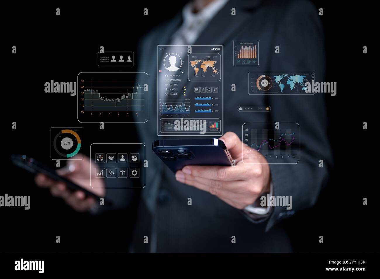 data scientist analyzed the data to identify trends and patterns Stock ...