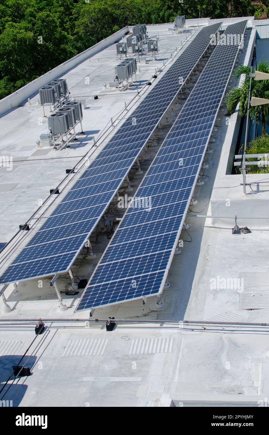Solar panel on roof in Florida USA Stock Photo Alamy