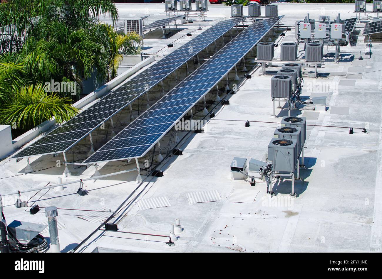 Solar panel on roof in Florida USA Stock Photo Alamy