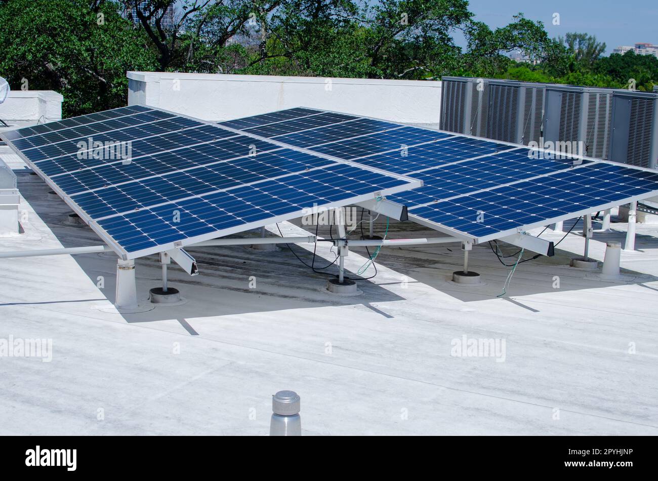 Solar panel on roof in Florida USA Stock Photo Alamy