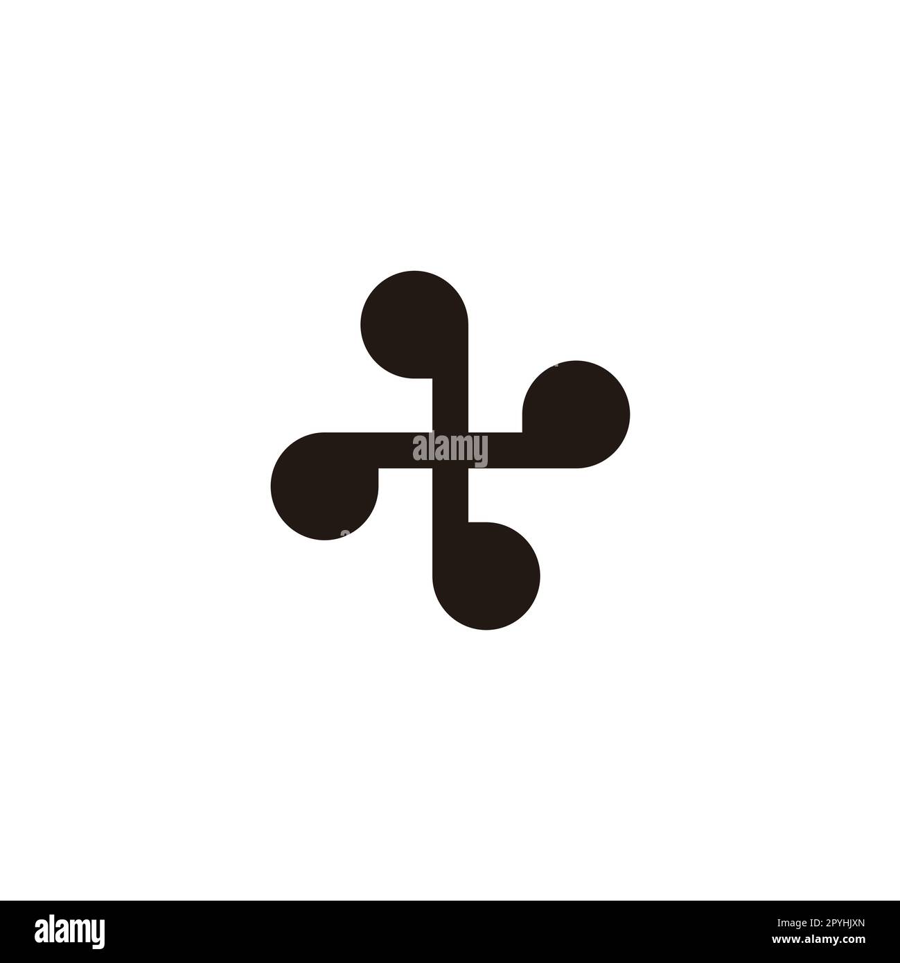 Fan, rounded, geometric symbol simple logo vector Stock Vector