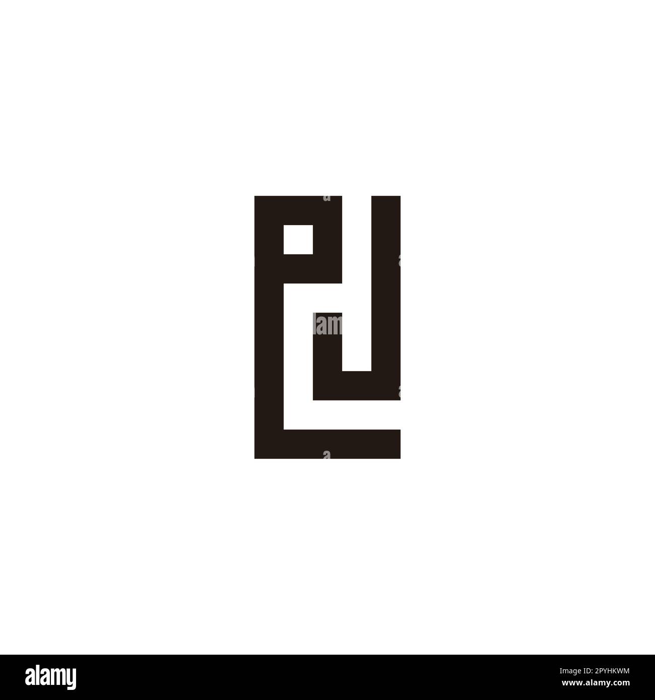 Letter e and J square geometric symbol simple logo vector Stock Vector ...