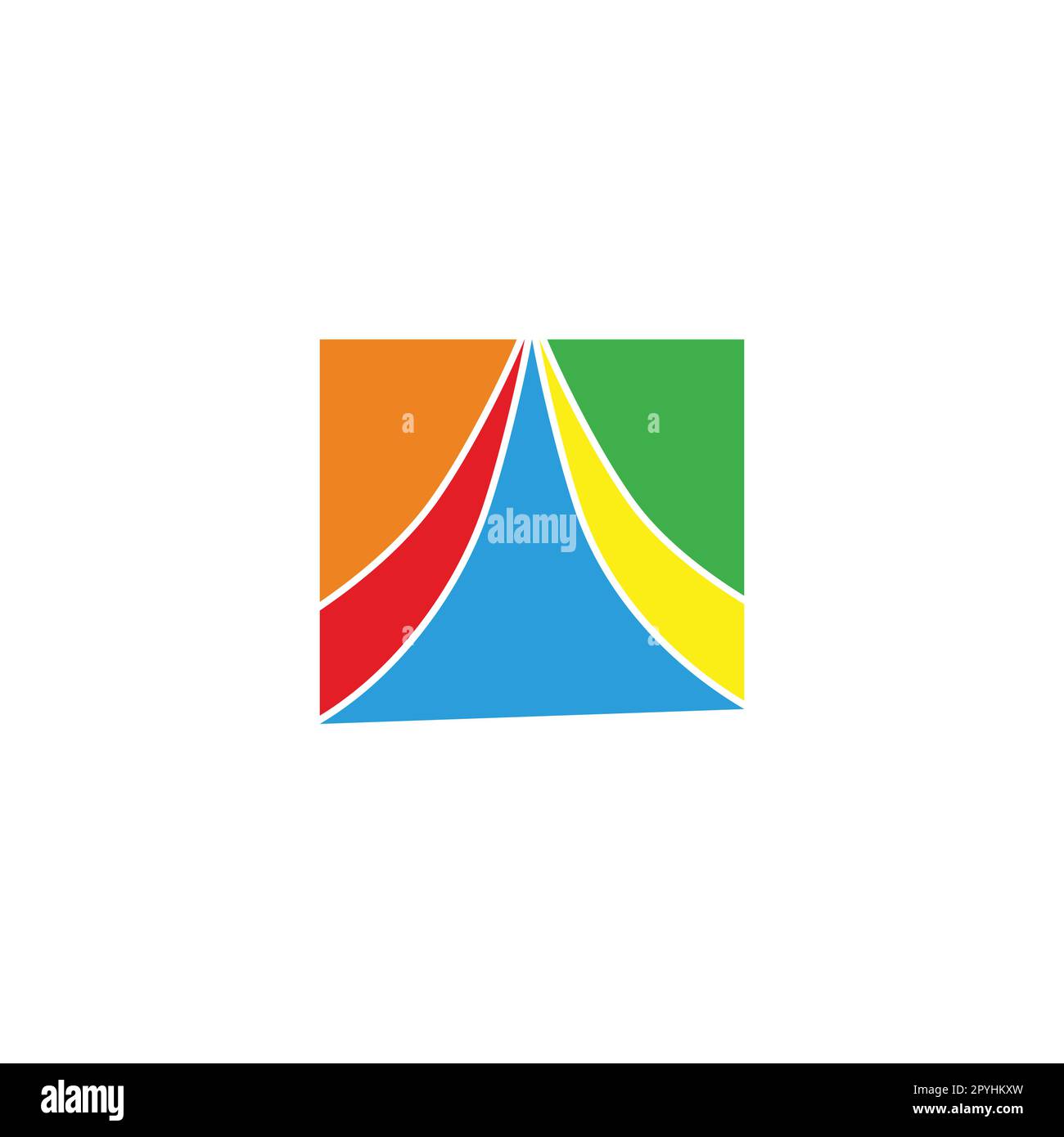 Colorful, papers, abstract geometric symbol simple logo vector Stock Vector