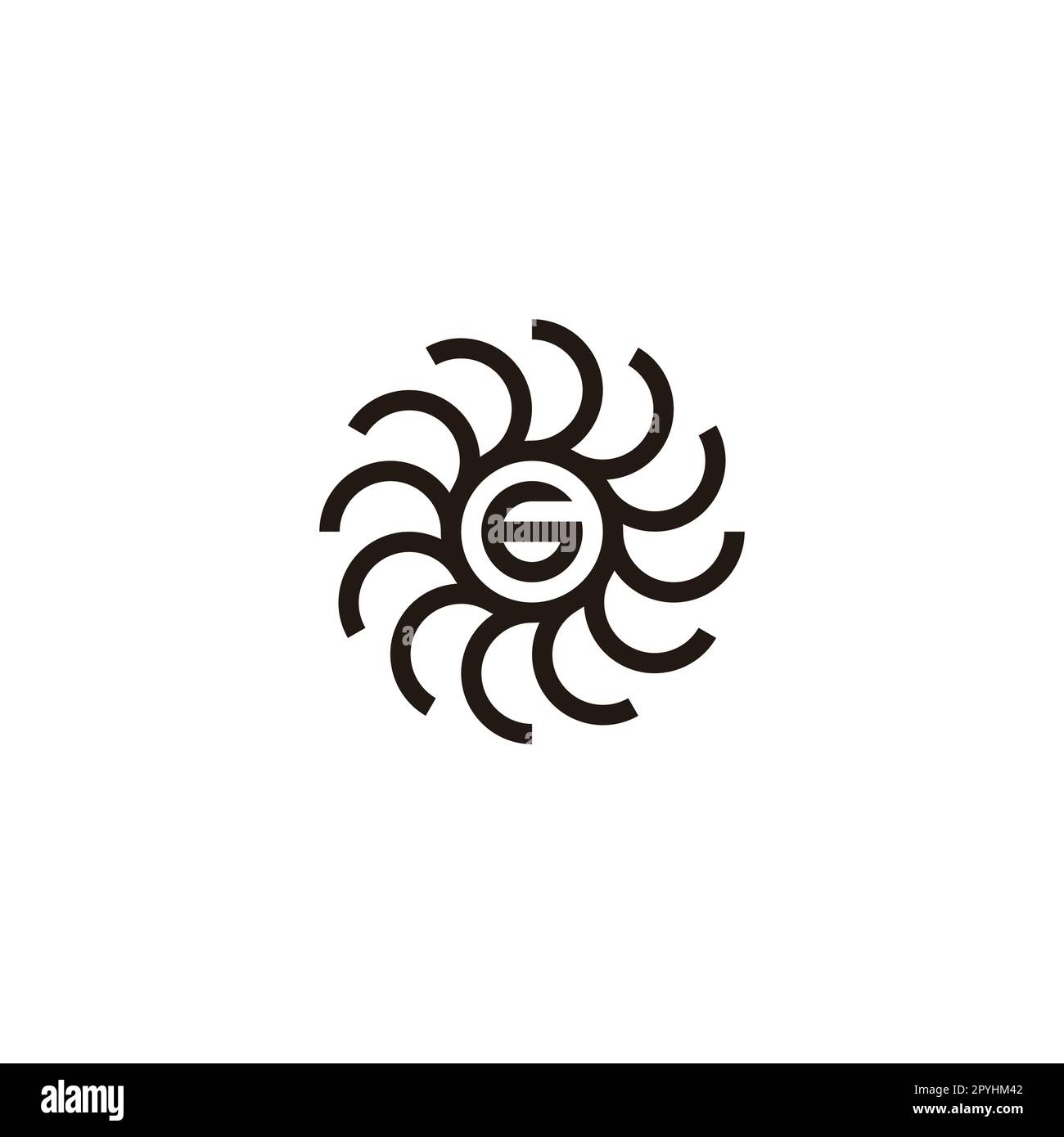 Number 6 in circle, technology geometric symbol simple logo vector Stock Vector