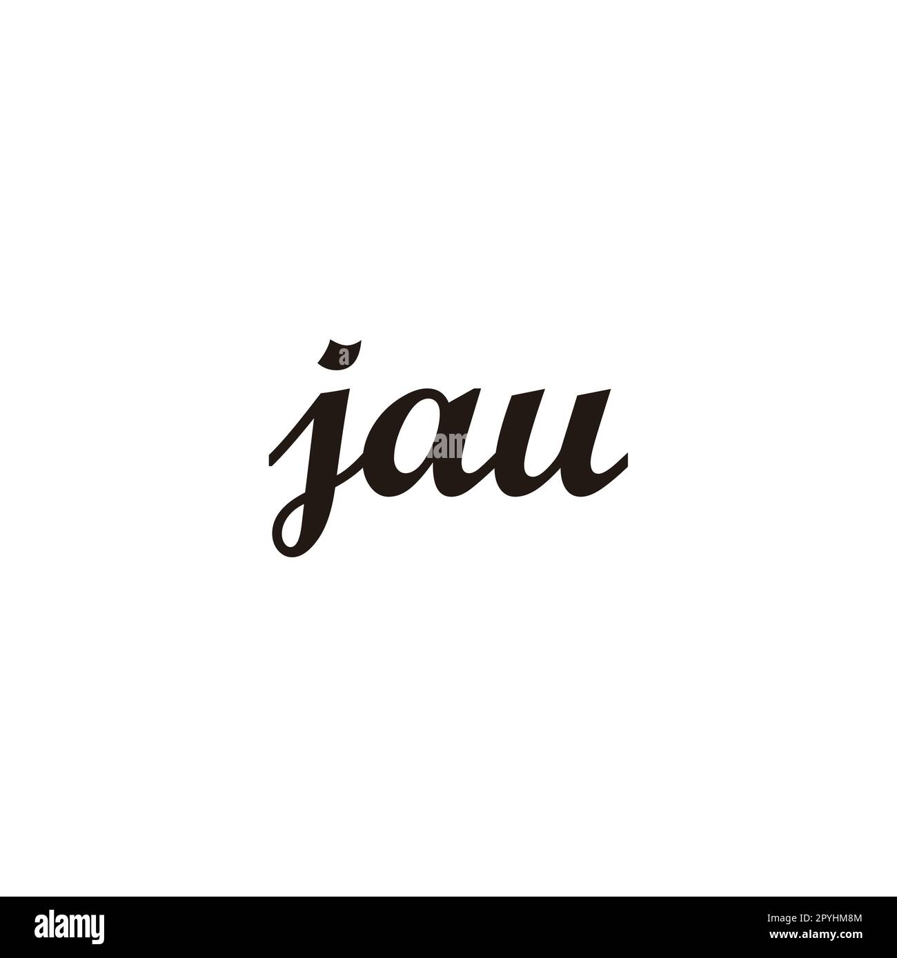 Letter jau connect geometric symbol simple logo vector Stock Vector ...