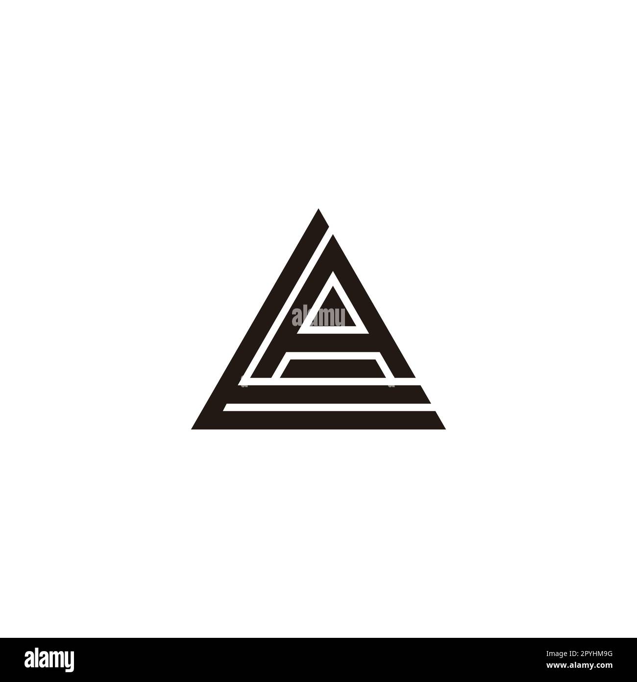 Letter t and A triangle, technology geometric symbol simple logo vector ...