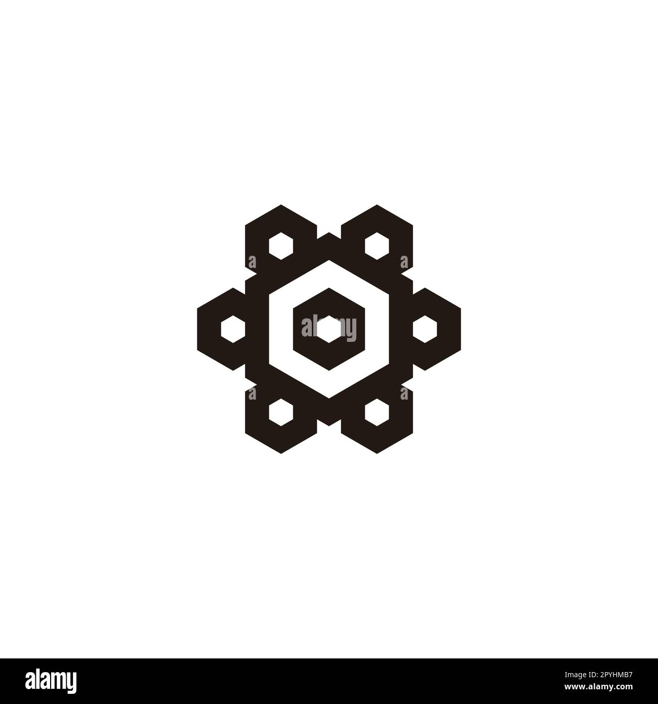Hexagons, letter o geometric symbol simple logo vector Stock Vector ...