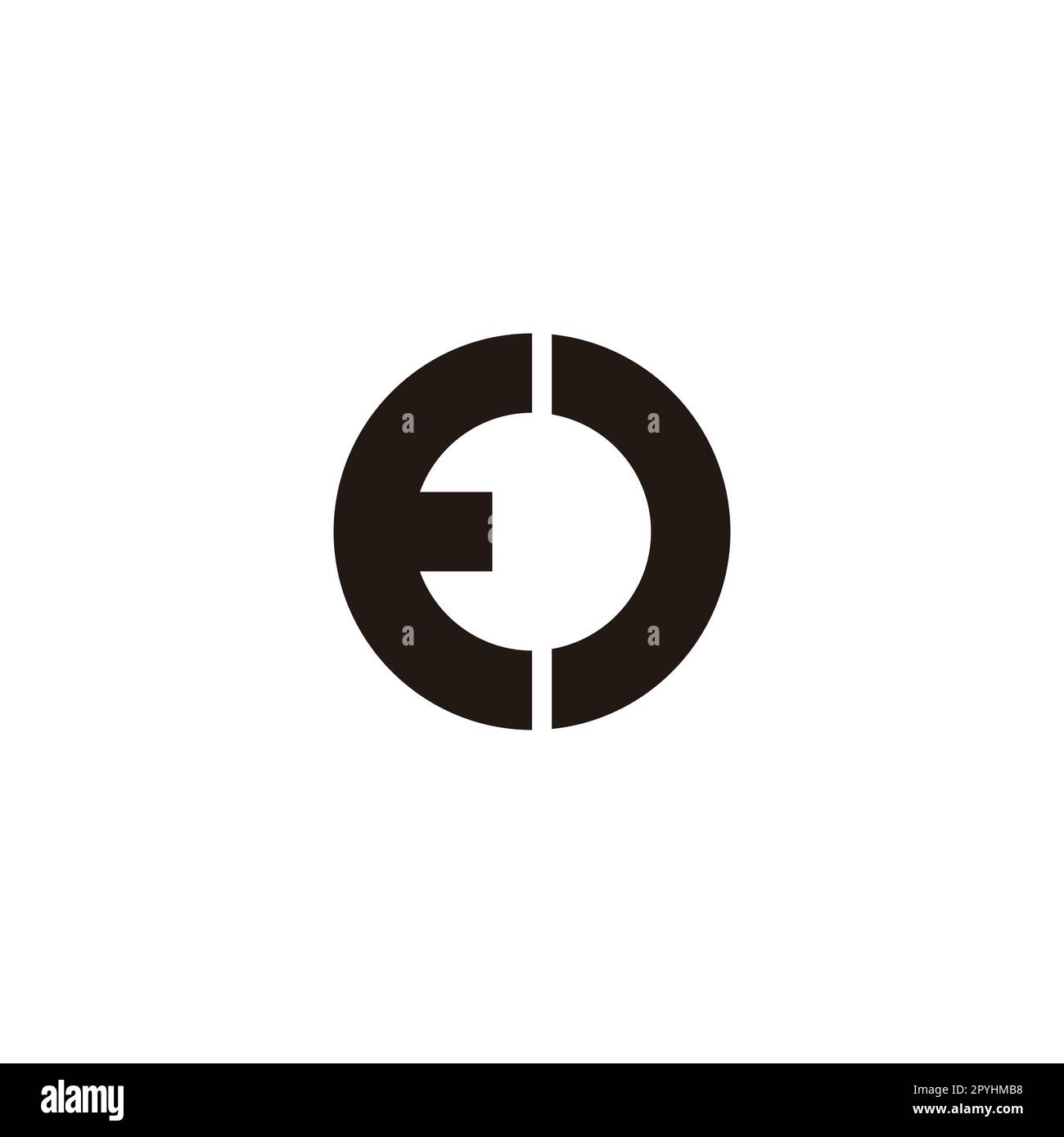 Letter EO circle geometric symbol simple logo vector Stock Vector Image ...