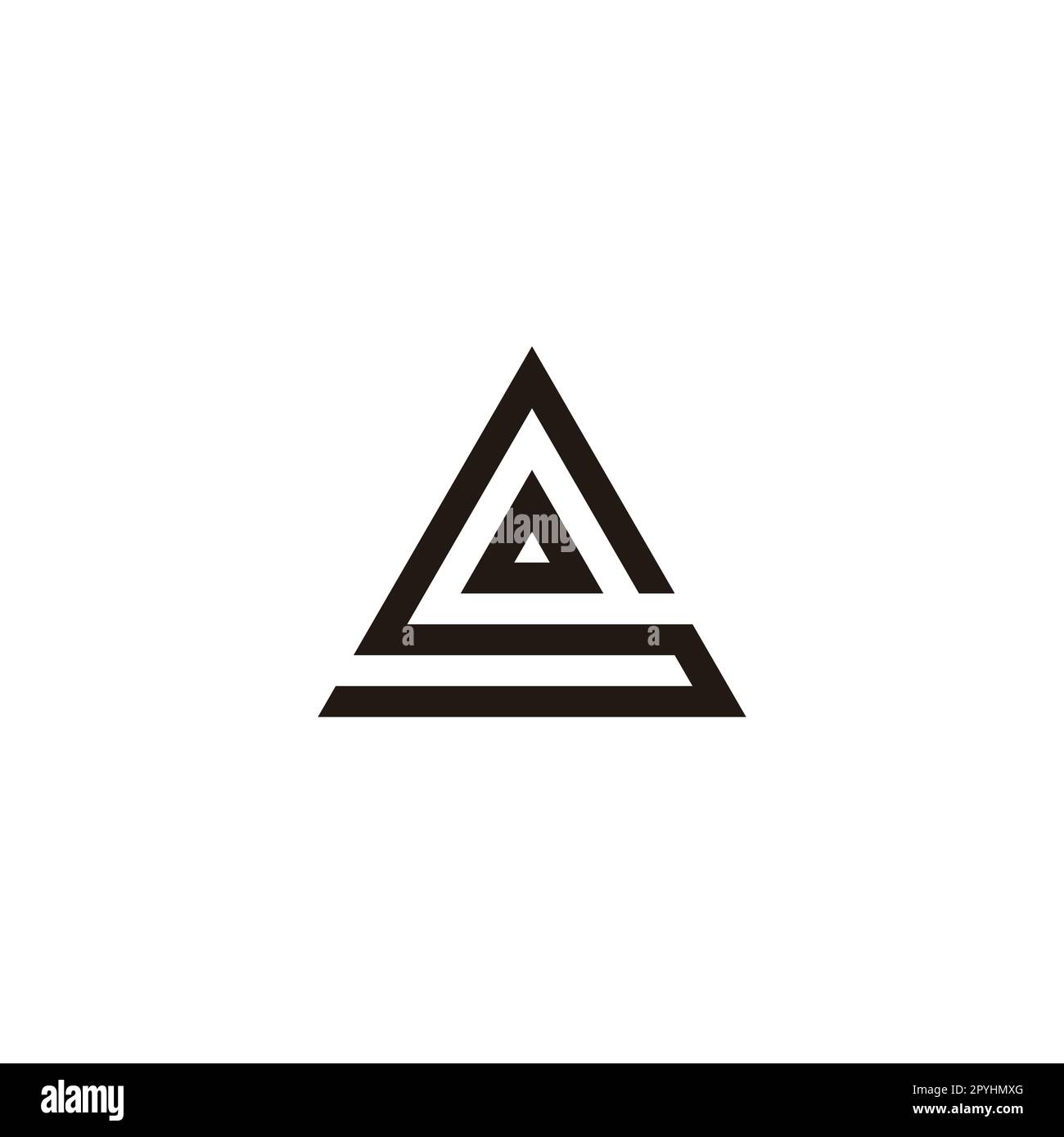 Letter S and O triangle geometric symbol simple logo vector Stock Vector