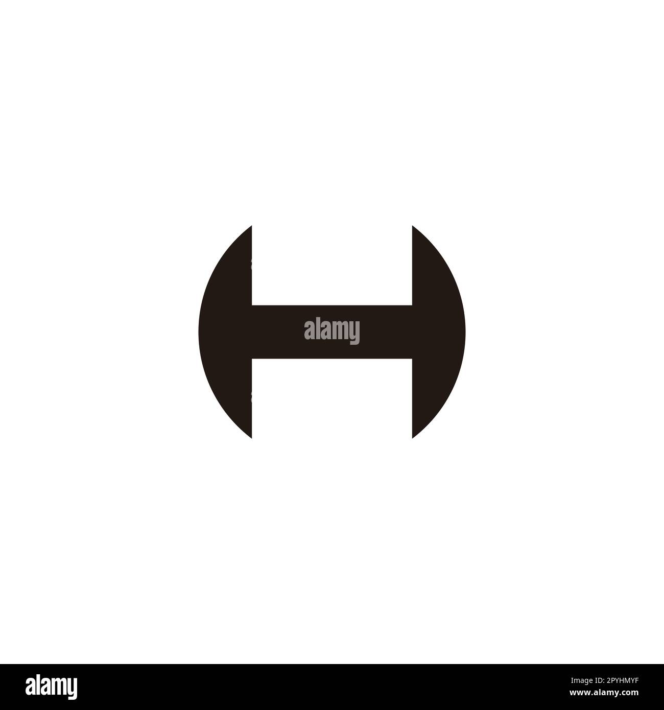 Letter H circle geometric symbol simple logo vector Stock Vector Image & Art Alamy