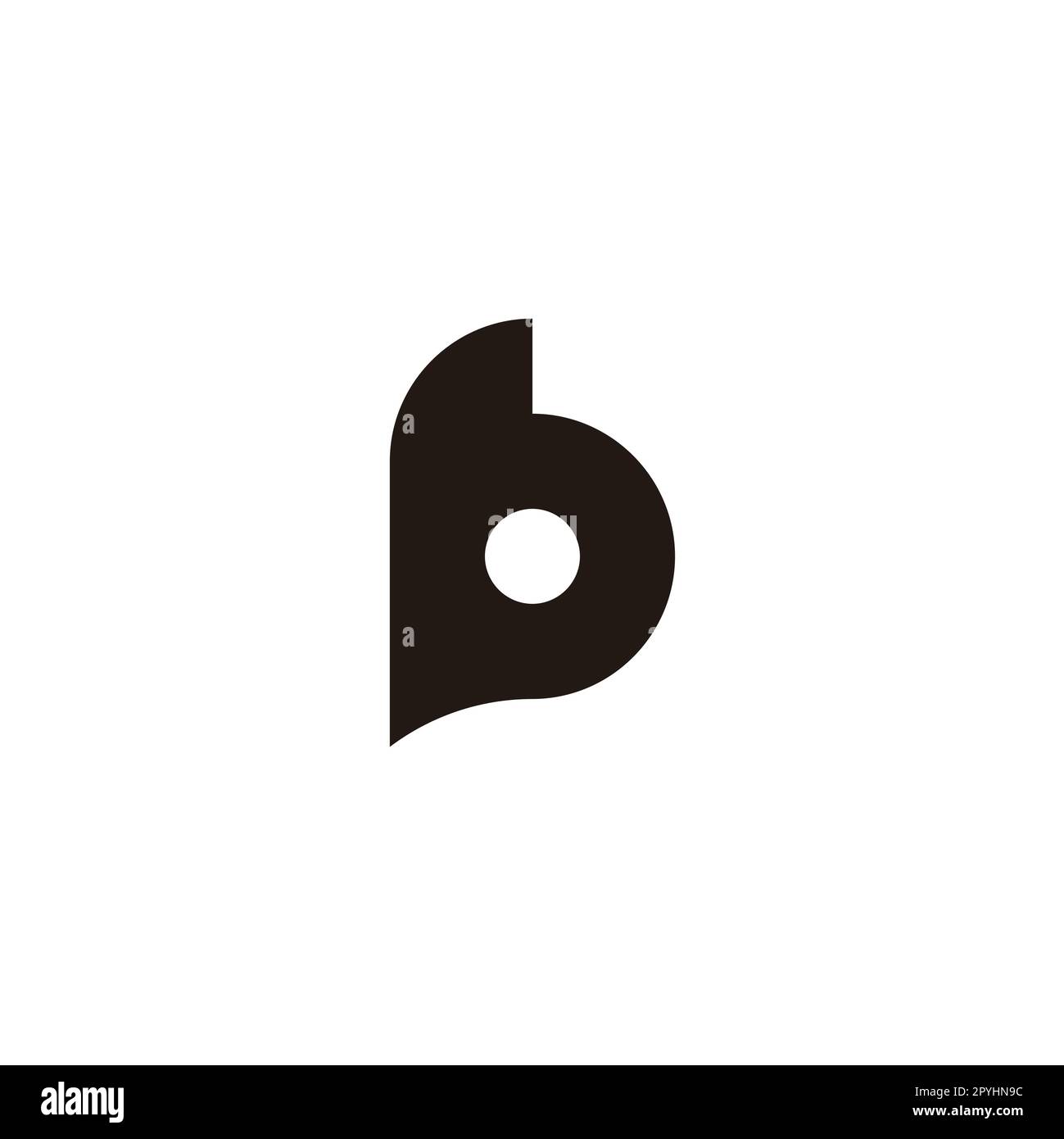Letter b unique geometric symbol simple logo vector Stock Vector Image ...