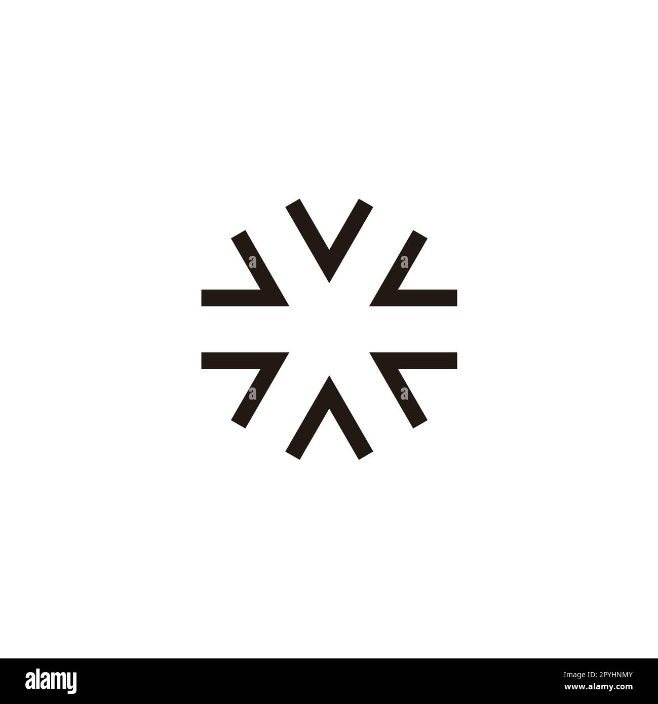 Snowflake, lines geometric symbol simple logo vector Stock Vector Image ...