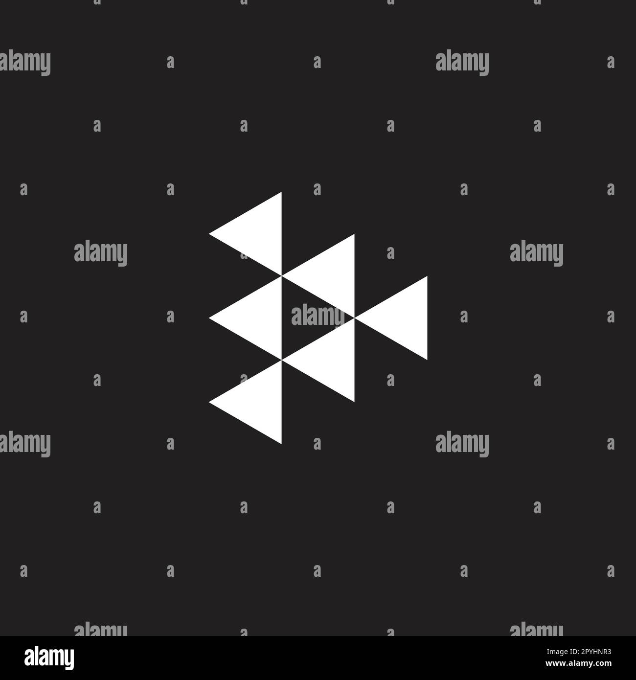 Letter D triangles geometric symbol simple logo vector Stock Vector