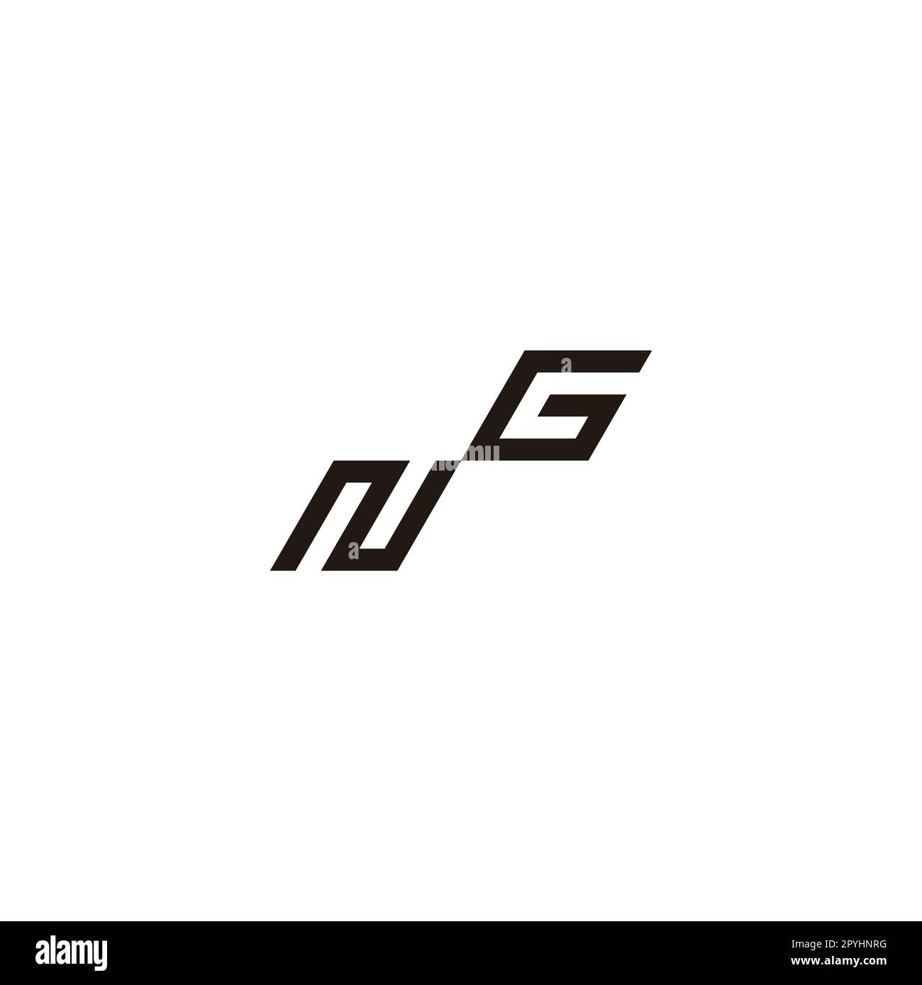 Letter NG cool geometric symbol simple logo vector Stock Vector