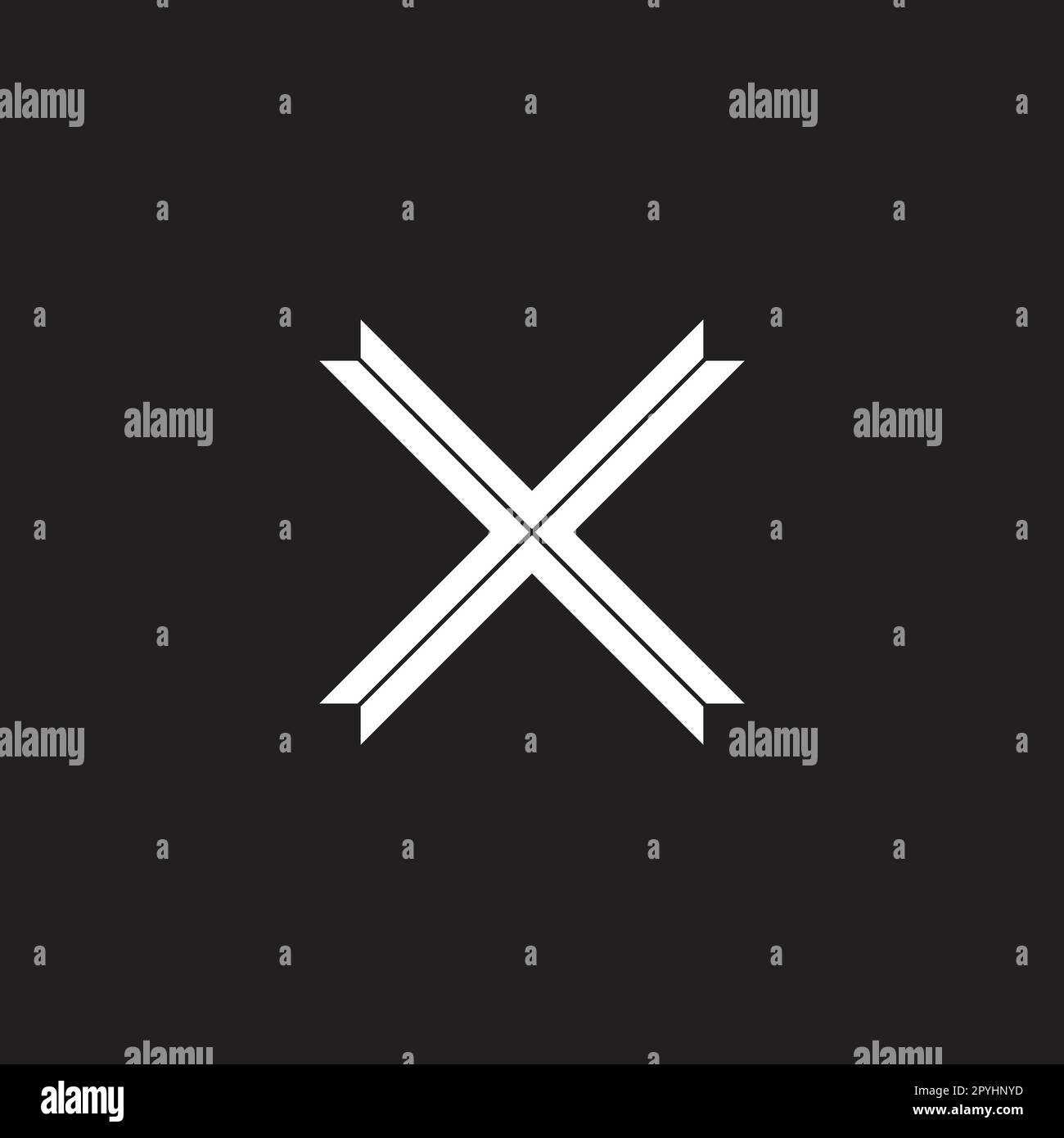 Letter X ribbon geometric symbol simple logo vector Stock Vector Image ...