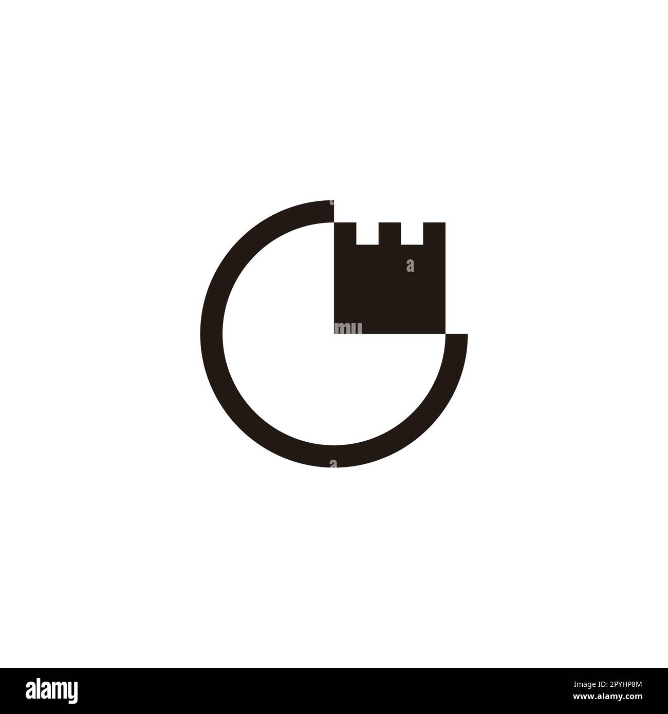 Letter G crown geometric symbol simple logo vector Stock Vector