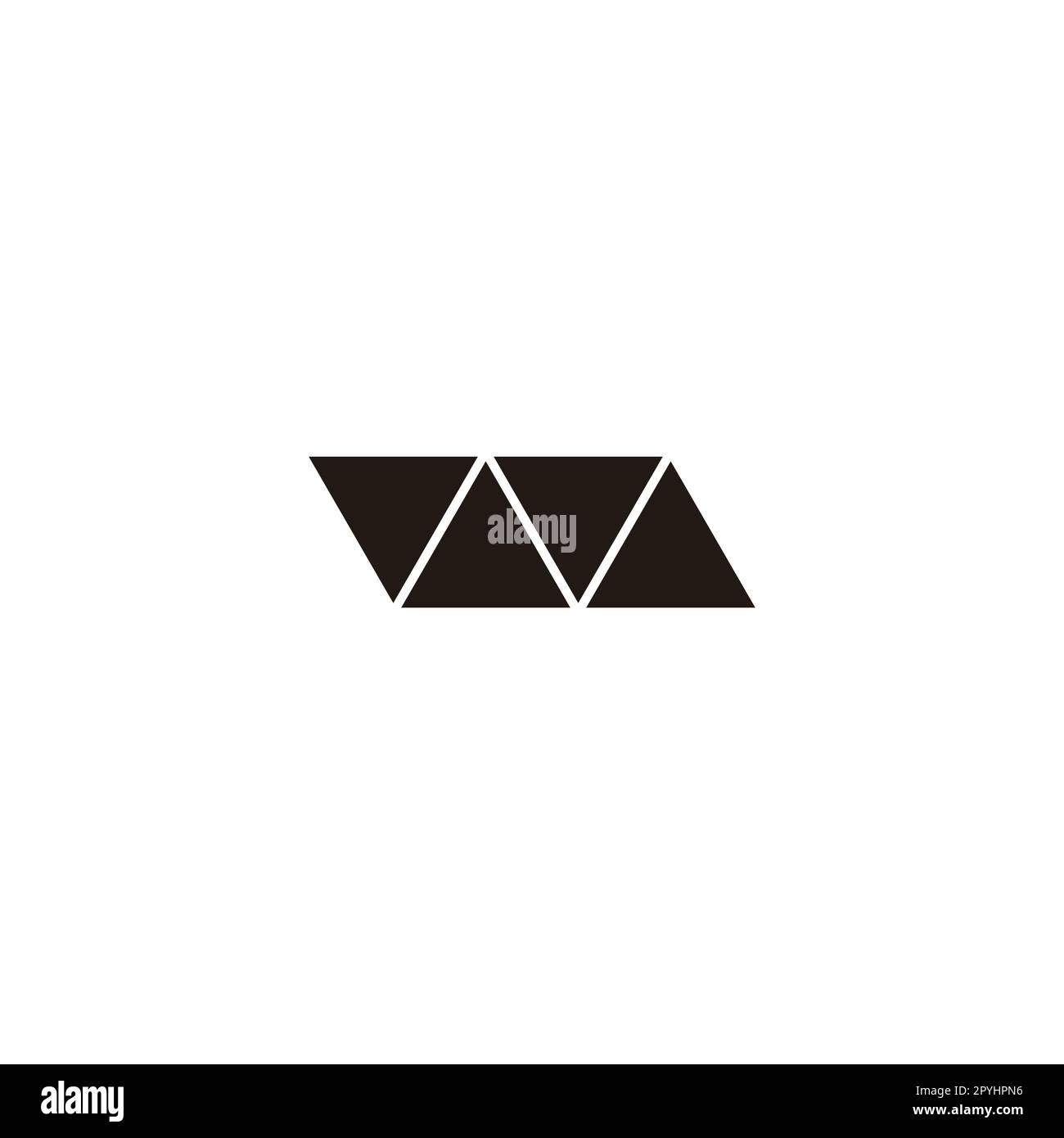 Letter N tower, triangles geometric symbol simple logo vector Stock Vector