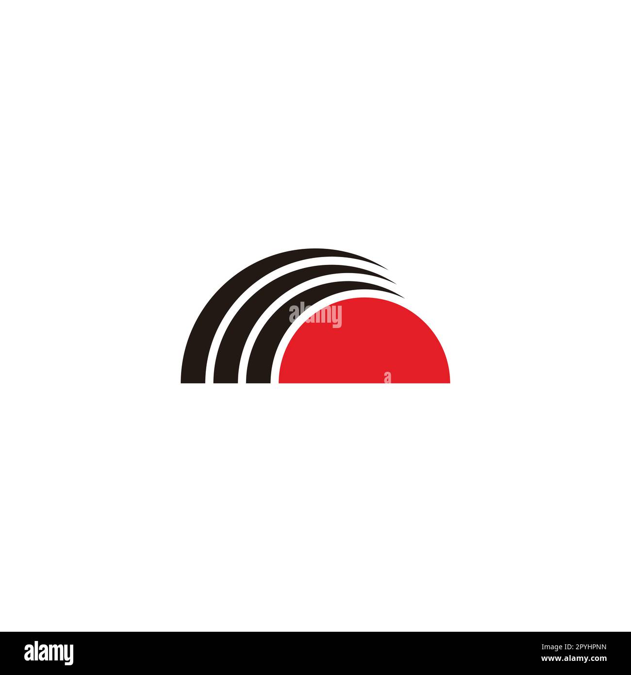 Sun, signal geometric symbol simple logo vector Stock Vector