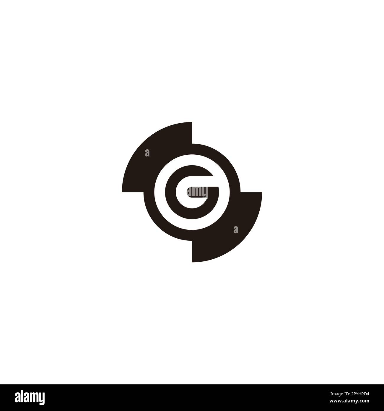 Letter G in S, circle geometric symbol simple logo vector Stock Vector ...