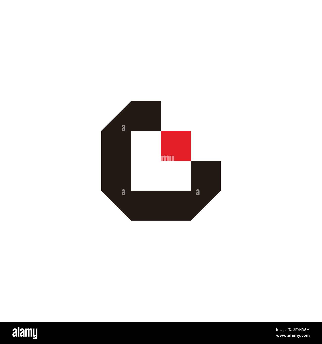Letter L and G paper, square geometric symbol simple logo vector Stock ...