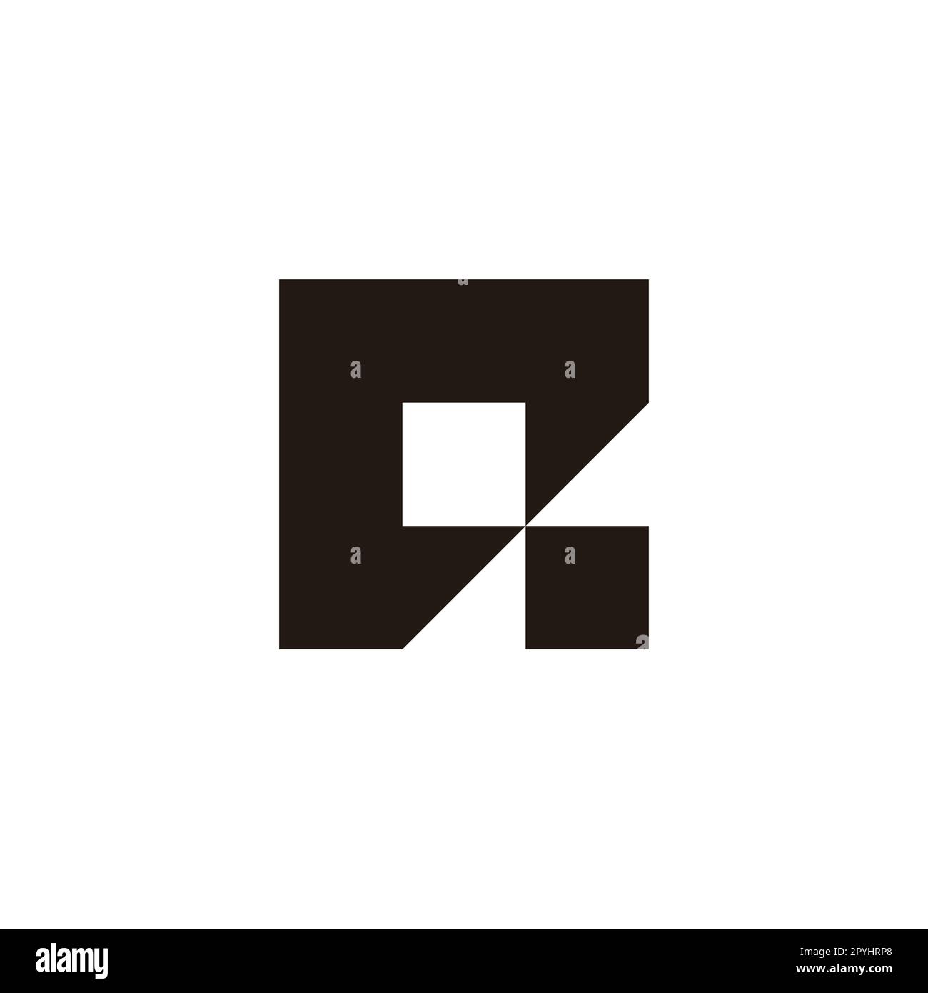 Letter a stair, square geometric symbol simple logo vector Stock Vector