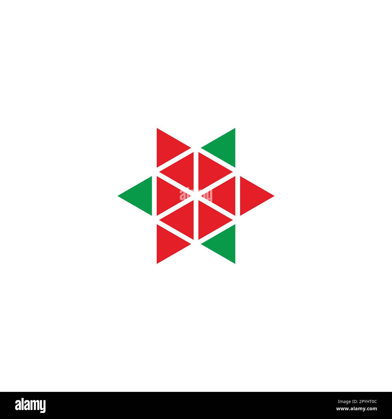 Two pointers, triangles geometric symbol simple logo vector Stock Vector