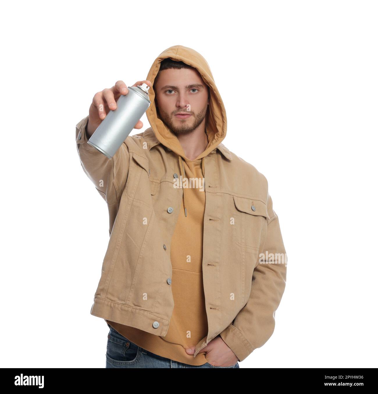 Man holding can spray paint hi-res stock photography and images - Alamy