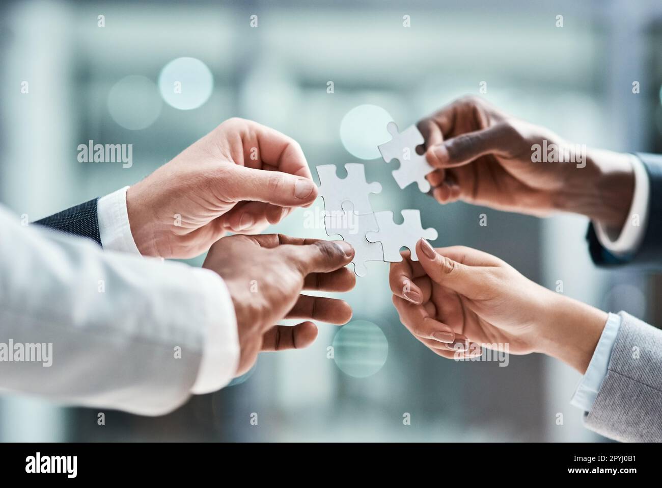 Working together to solve any challenges they may face. Closeup shot of ...