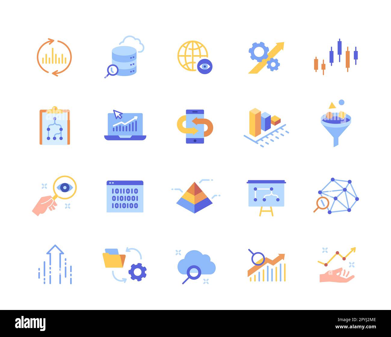 Colored economic set Stock Vector