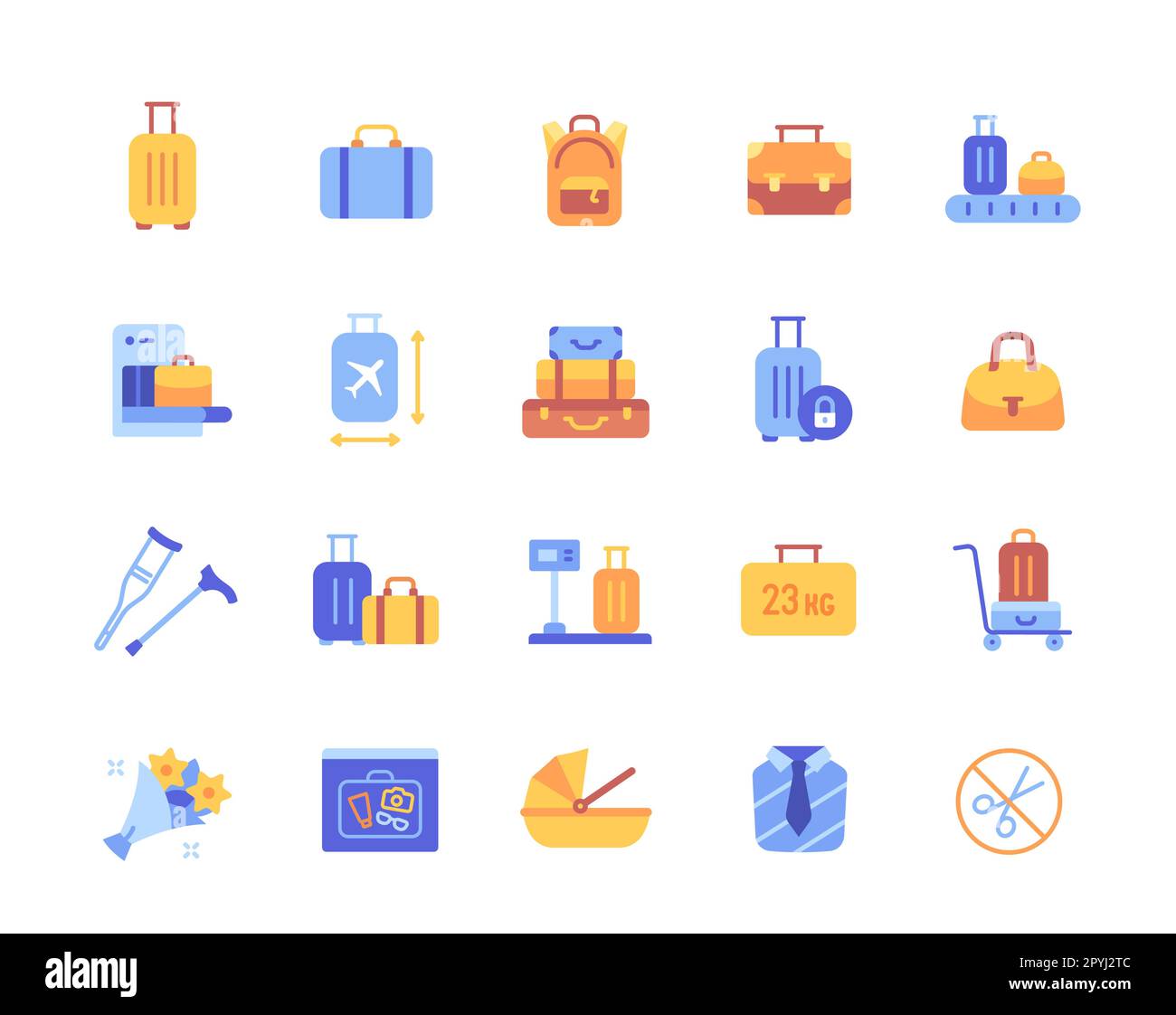 Color luggage set Stock Vector Image & Art Alamy
