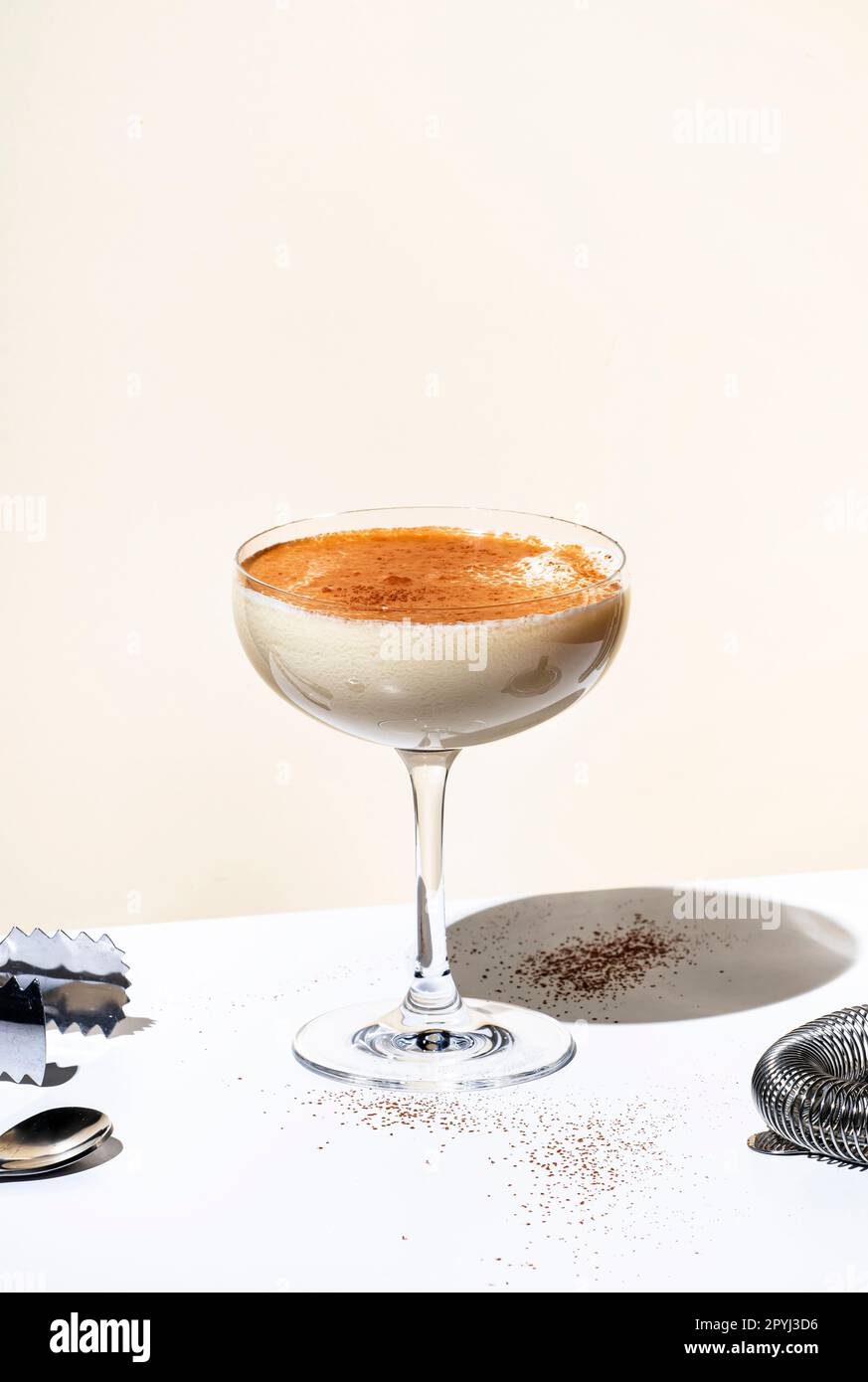 Brandy alexander alcoholic cocktail with cognac, cocoa liquor, cream ...