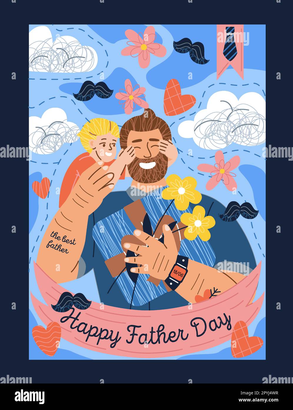 Happy Father Day Stock Vector Image & Art Alamy