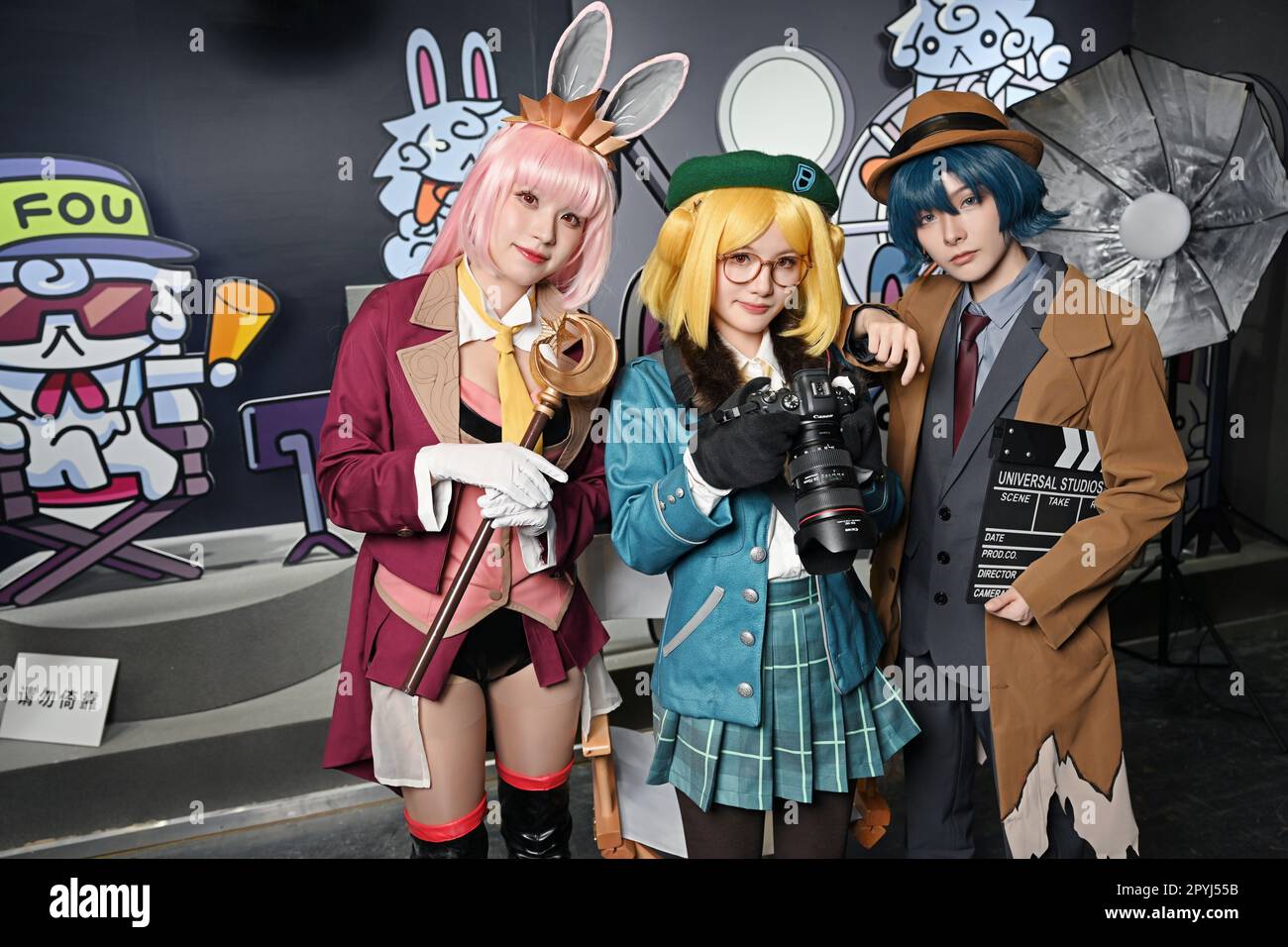 SHANGHAI, CHINA - MAY 3, 2023 - Cosplayers at the FGO booth at the 29th