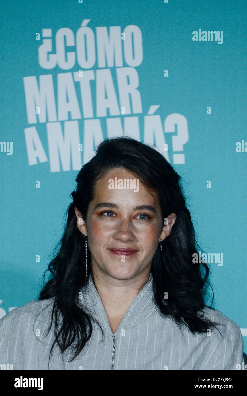 May 3, 2023, Mexico City, Mexico: Actress Ximena Sariñana gesticulates during a press conference to promote the film Como Matar a Mama? ' How to kill mom?' at Cinepolis Oasis Coyoacan on May 3, 2023 in Mexico City, Mexico. (Photo by Carlos Tischler/ Eyepix Group) Stock Photo