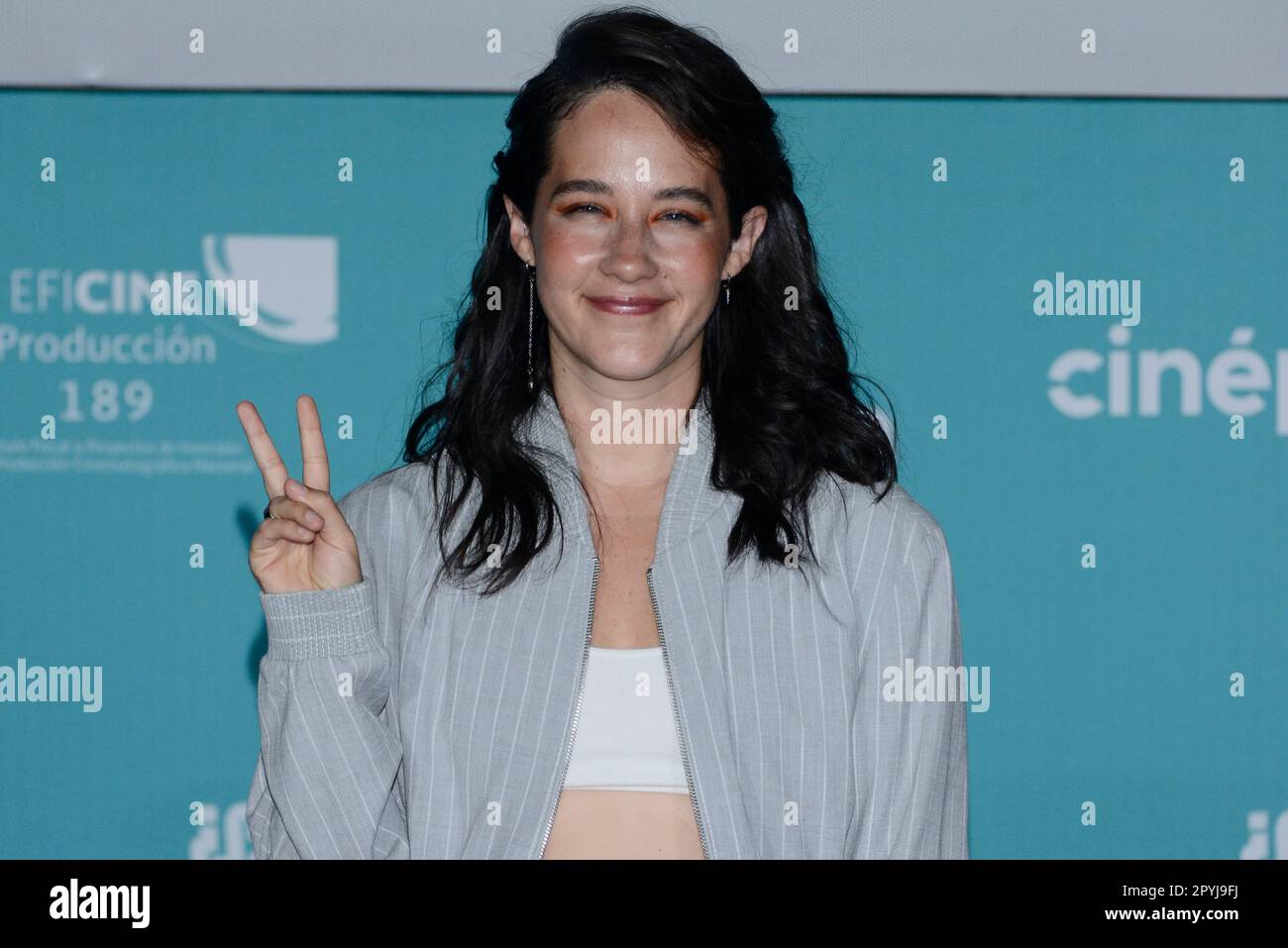 May 3, 2023, Mexico City, Mexico: Actress Ximena Sariñana poses during a press conference to promote the film Como Matar a Mama? ' How to kill mom?' at Cinepolis Oasis Coyoacan on May 3, 2023 in Mexico City, Mexico. (Photo by Carlos Tischler/ Eyepix Group) Stock Photo
