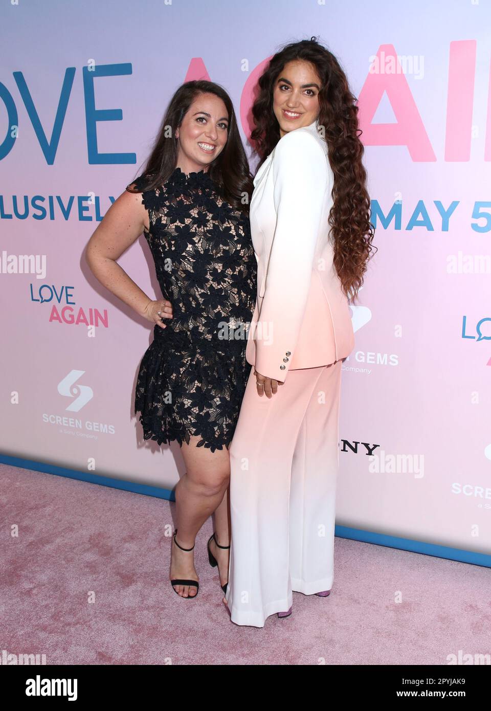 New York City, USA. 03rd May, 2023. Esther Hornstein and Sofia Barclay attending the 'Love Again' New York Screening held at the AMC Lincoln Square on May 5, 2023 in New York City, NY © Steven Bergman/AFF-USA.COM Credit: AFF/Alamy Live News Stock Photo