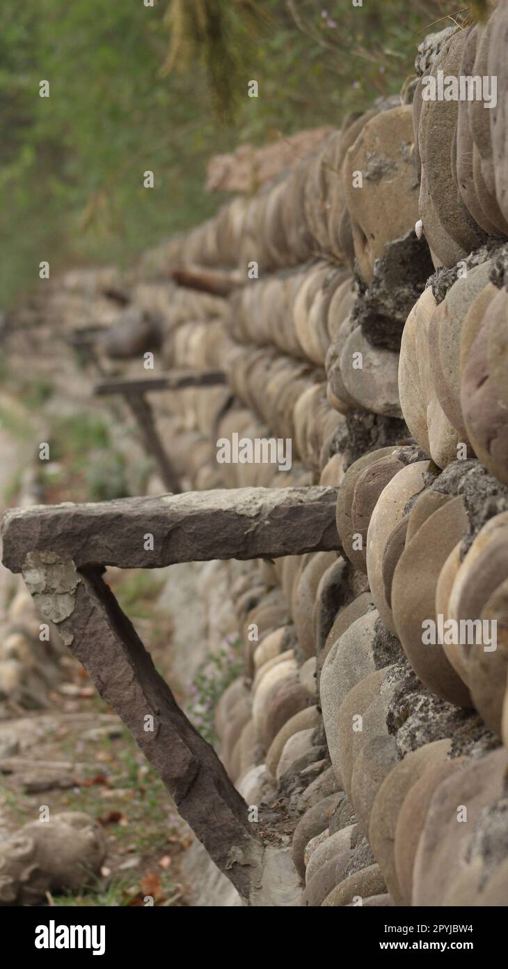 Stone Masonry wall decoration Stock Photo
