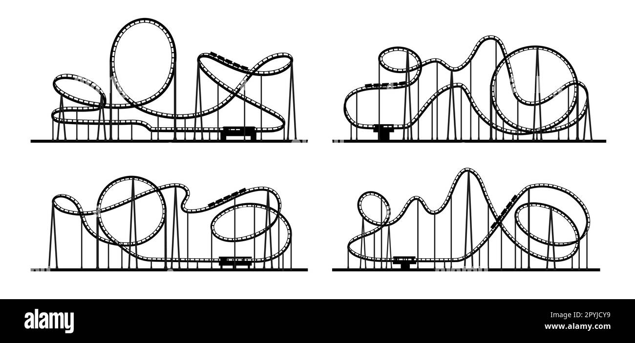 roller coaster silhouette clip art
