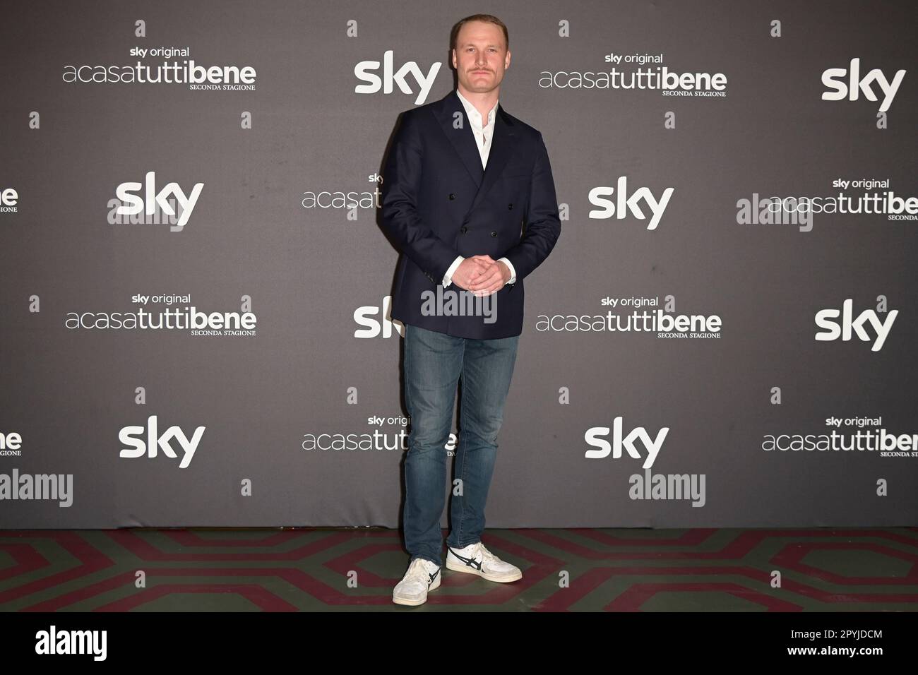 Rome, Italy. 03rd May, 2023. Yan Tual attends the photocall of Sky series  "A casa tutti bene seconda stagione" at Galleria del Cardinale Colonna.  (Photo by Mario Cartelli/SOPA Images/Sipa USA) Credit: Sipa