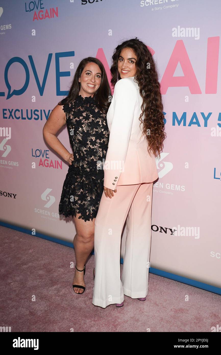 New York, NY, USA. 3rd May, 2023. Esther Hornstein, Sofia Barclay at arrivals for LOVE AGAIN Screening, AMC Lincoln Square 13, New York, NY May 3, 2023. Credit: Kristin Callahan/Everett Collection/Alamy Live News Stock Photo