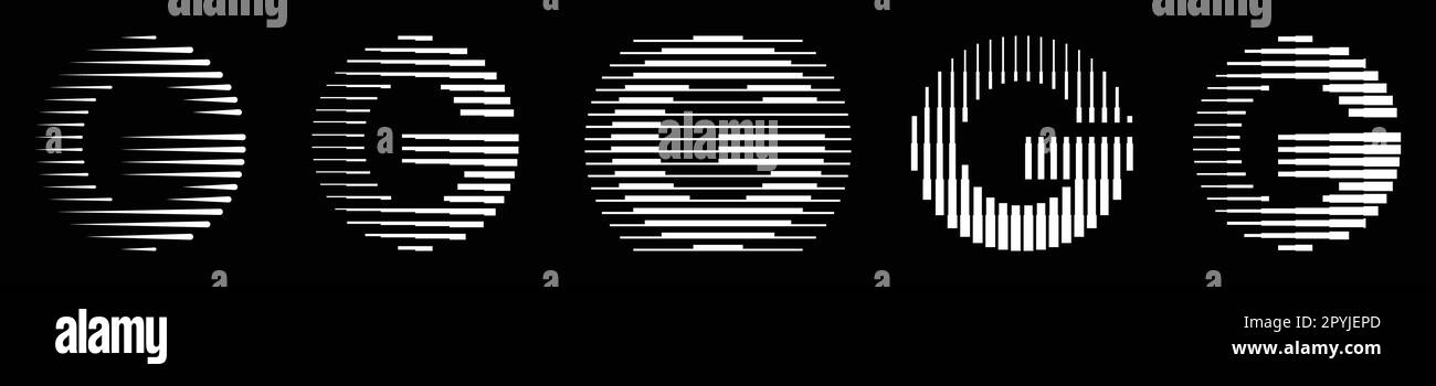 Set monogram logo letter d lines abstract modern art vector ...