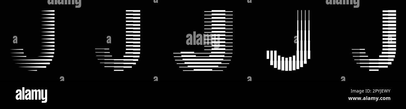 Set monogram logo letter d lines abstract modern art vector ...