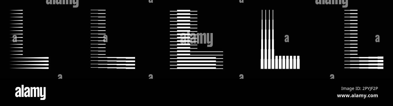 Set monogram logo letter d lines abstract modern art vector ...