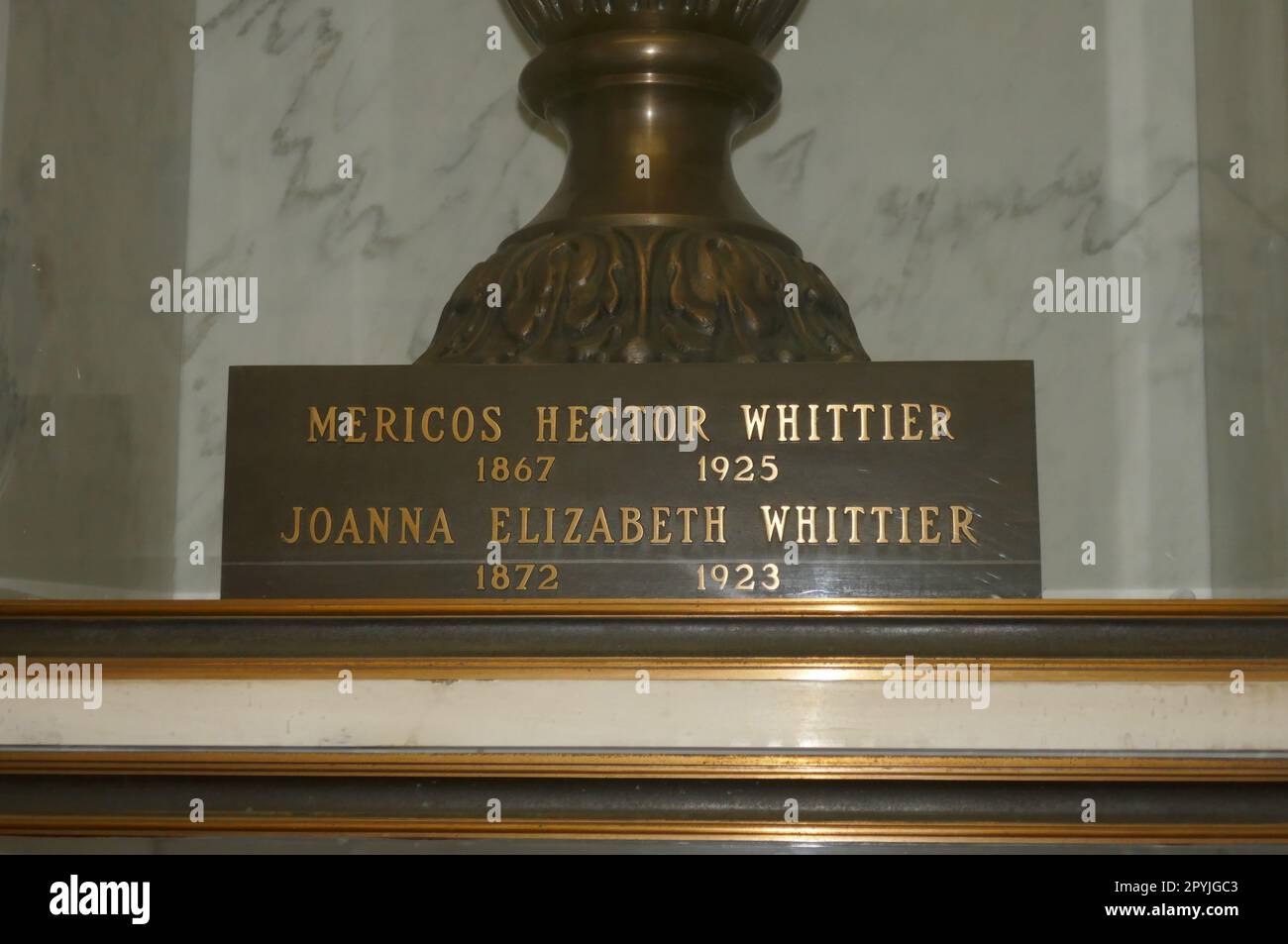 Los Angeles, California, USA 1st May 2023 Mericos Hector Whittier Niche/Grave in Cathedral