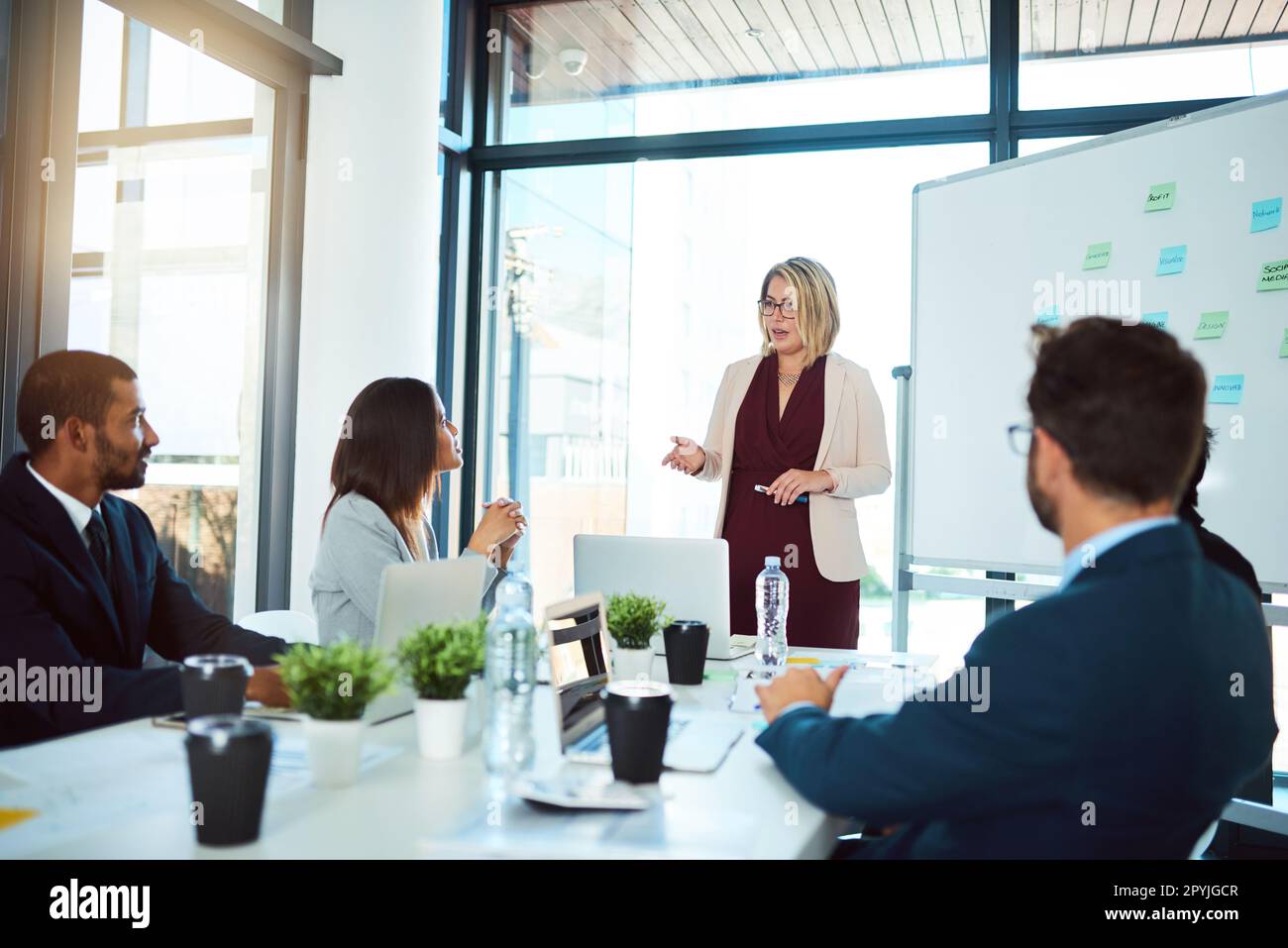 Your input is highly favourable. corporate businesspeople having a ...