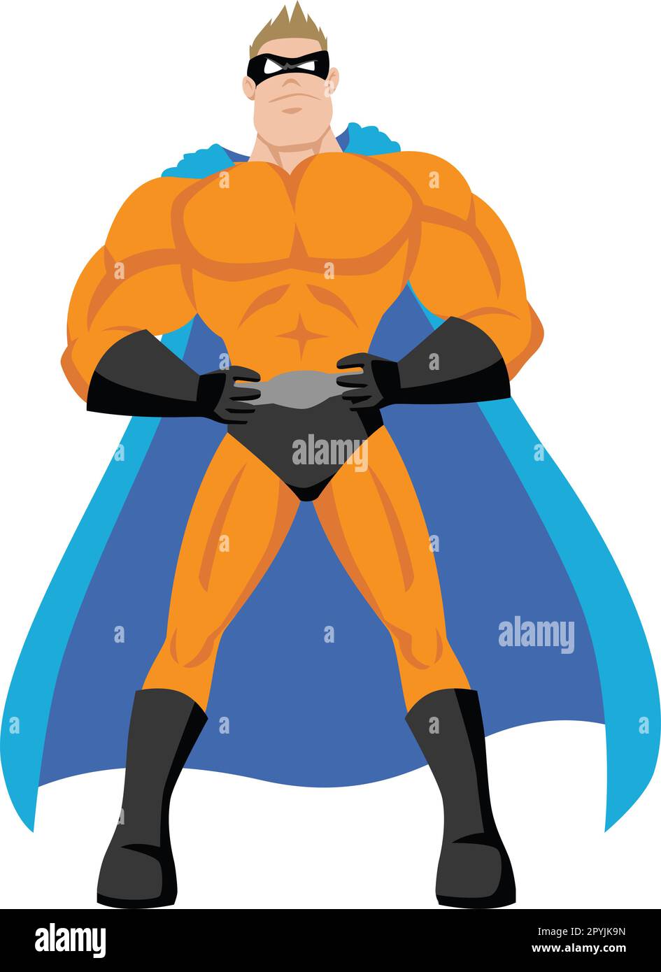 Cartoon illustration of a superhero Stock Vector